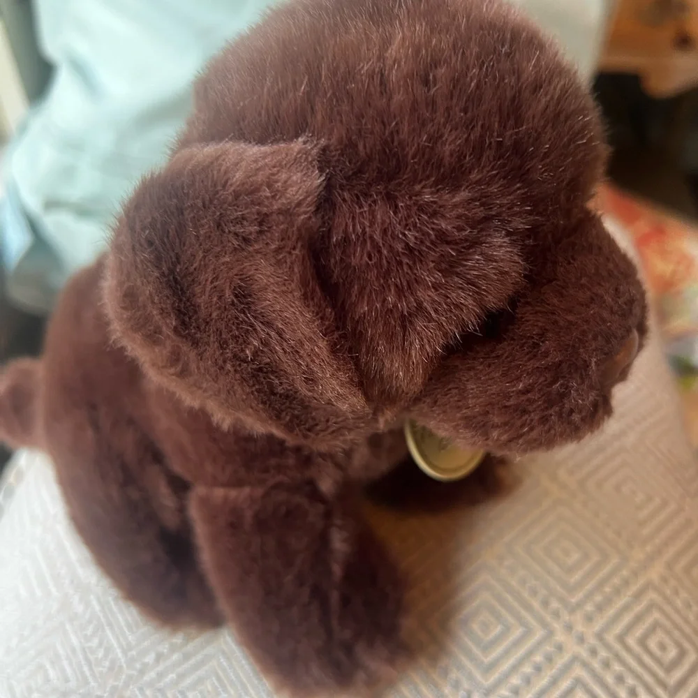 Chocolate Lab Plush Dog Toy 11” Aurora Miyoni NWT